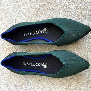 ROTHY'S Emerald (retired) The Point Flats, Size 7